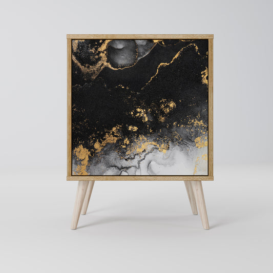 MARBLE OF TOMMORROW Madia a 1 anta effetto rovere