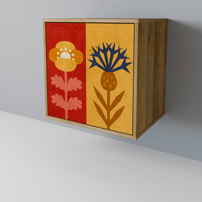 SCANDIC FLOWERET 1-Door Sideboard in Oak Effect