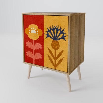 SCANDIC FLOWERET 1-Door Sideboard in Oak Effect