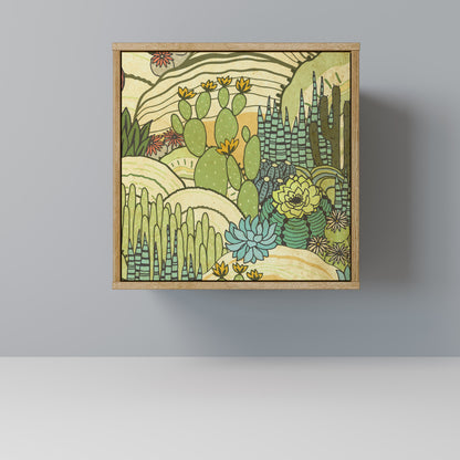 SUCCULENTS KALEIDOSCOPE Madia a 1 anta effetto rovere