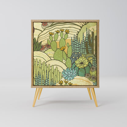 SUCCULENTS KALEIDOSCOPE Madia a 1 anta effetto rovere