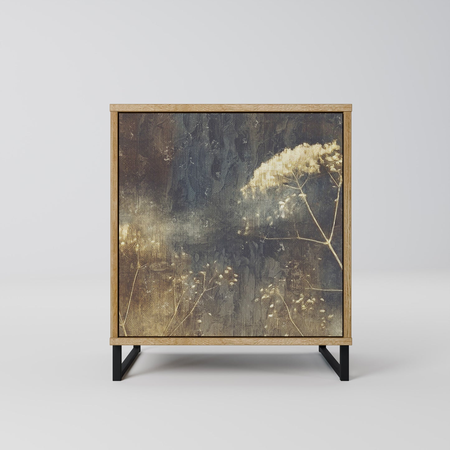 GENTLE POWER Madia a 1 anta effetto rovere