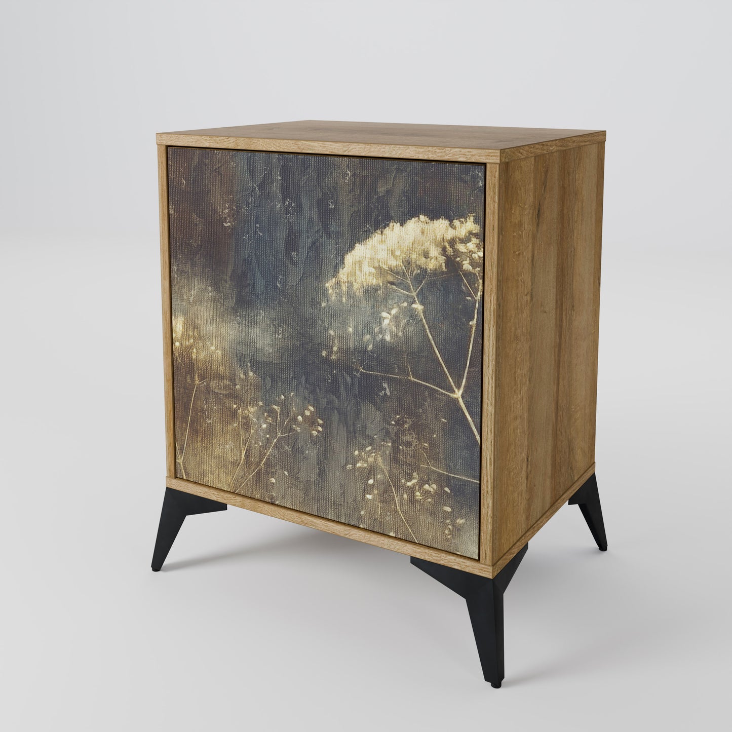 GENTLE POWER Madia a 1 anta effetto rovere