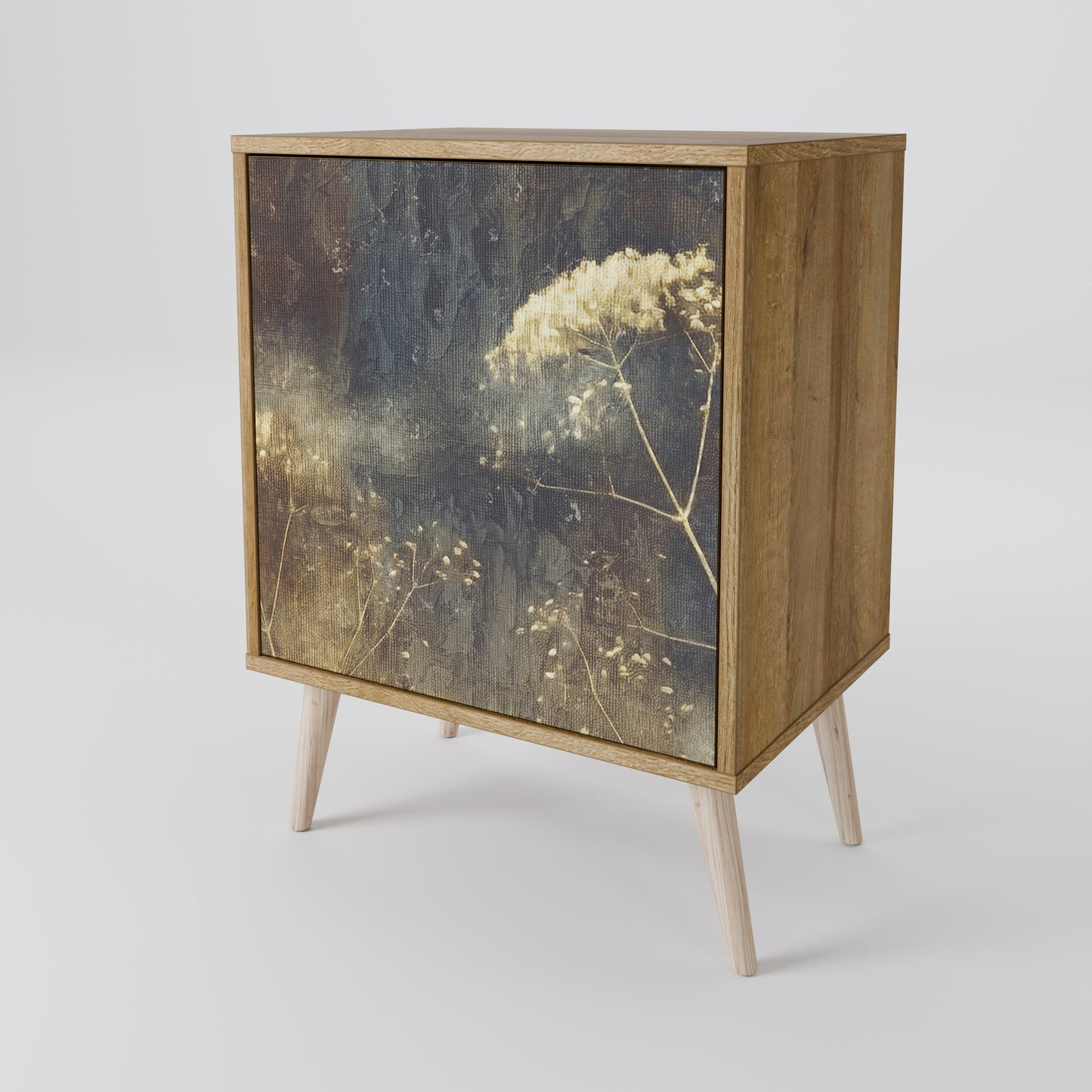 GENTLE POWER Madia a 1 anta effetto rovere