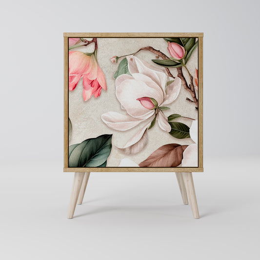 FLORAL GRACE Madia a 1 anta effetto rovere