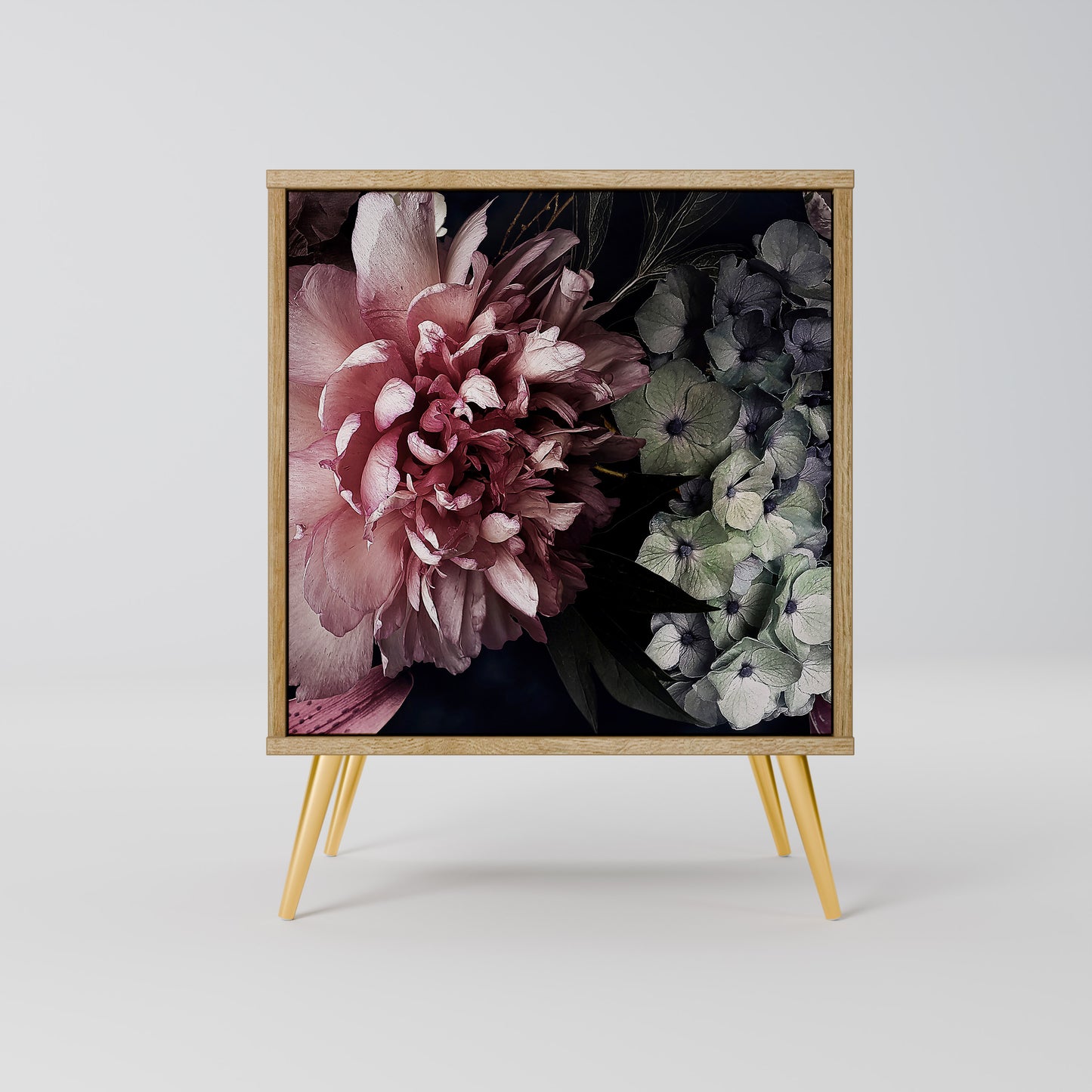 PURE BLOSSOM Madia a 1 anta effetto rovere