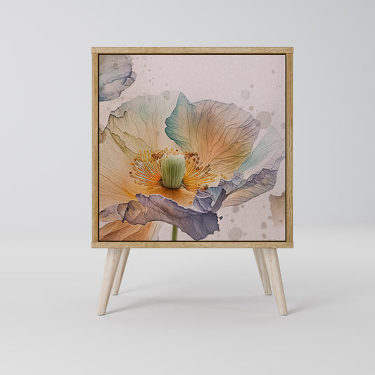 SOFTEN POPPY Madia a 1 anta effetto rovere