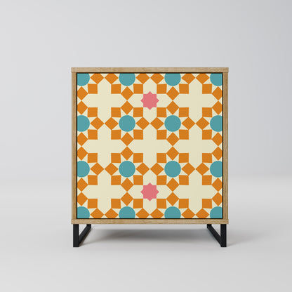 FLORAL DECOR Madia a 1 anta effetto rovere