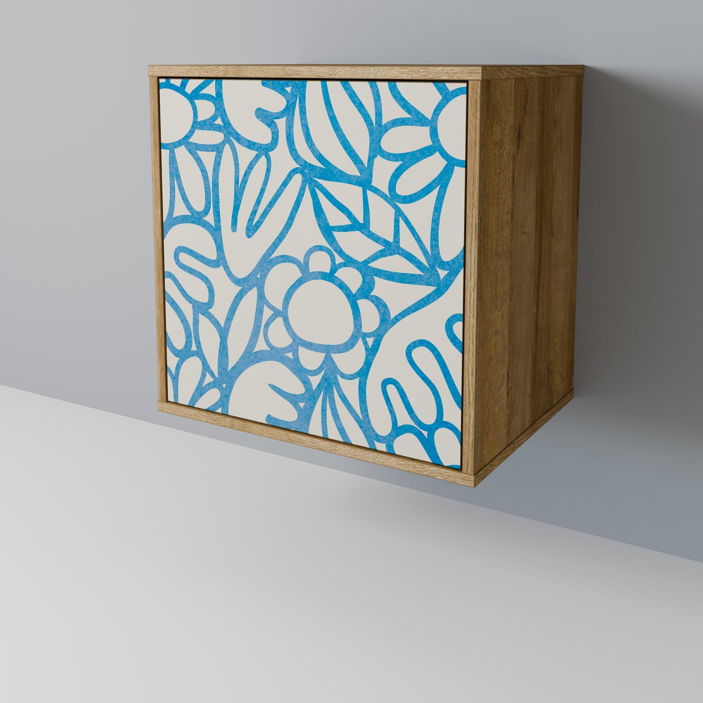 BLOOMY MORNING Madia a 1 anta effetto rovere