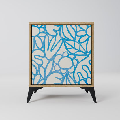 BLOOMY MORNING Madia a 1 anta effetto rovere