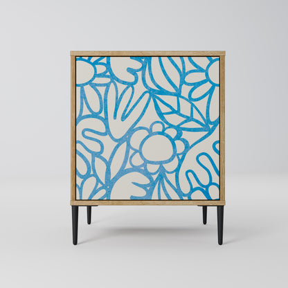 BLOOMY MORNING Madia a 1 anta effetto rovere