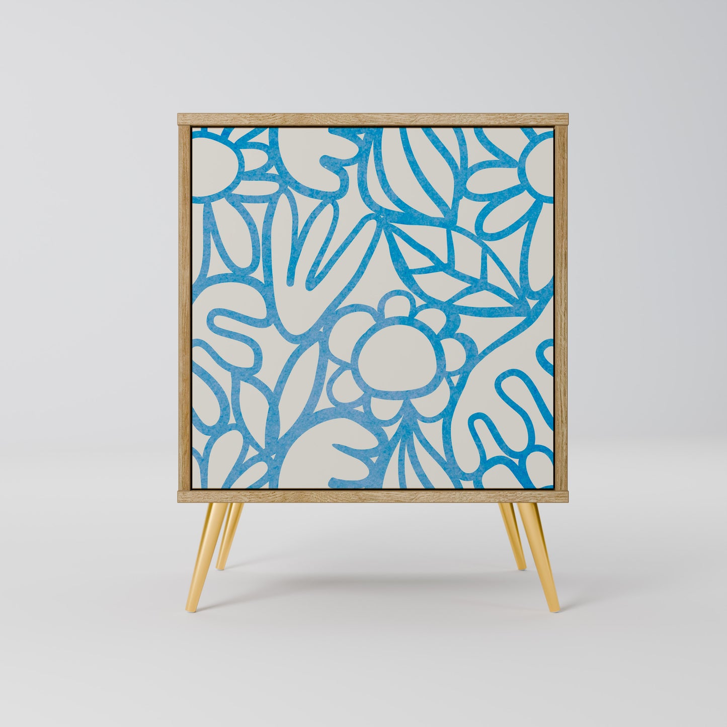 BLOOMY MORNING Madia a 1 anta effetto rovere