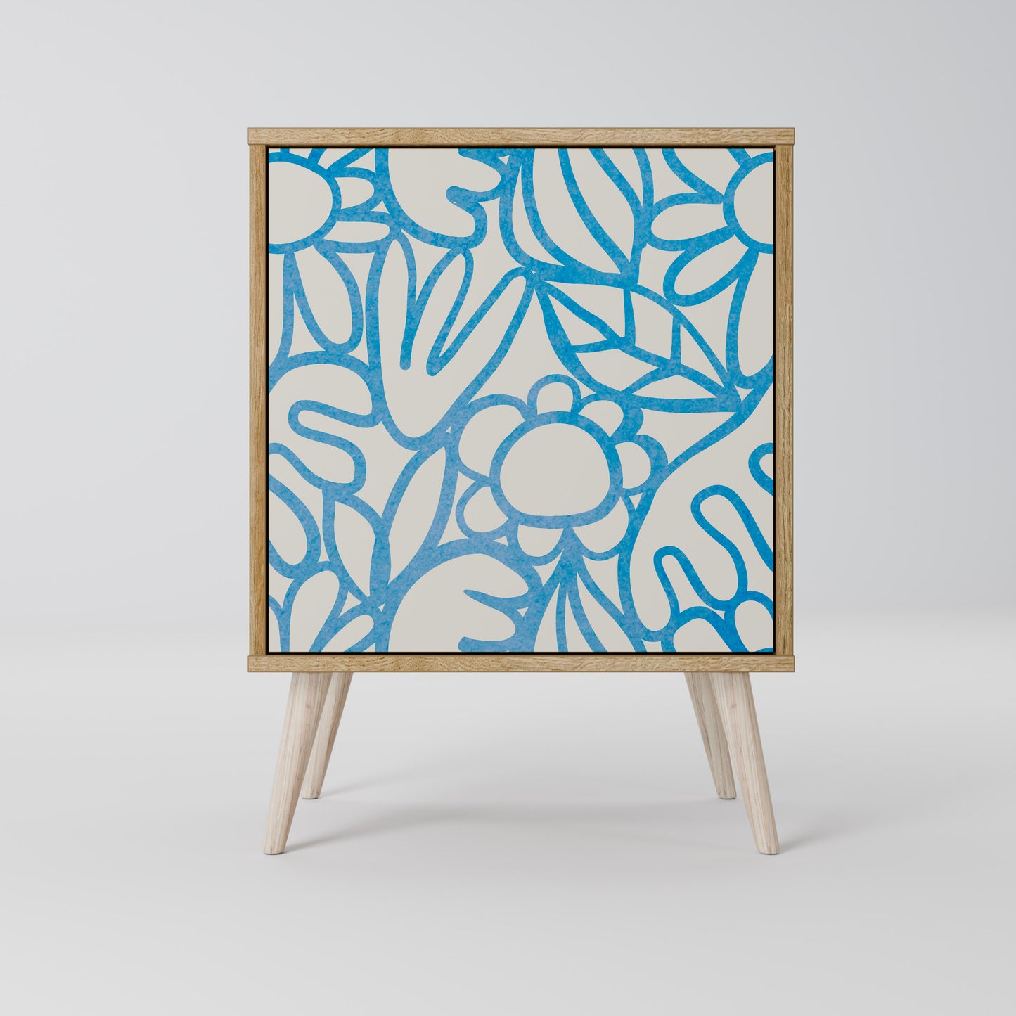 BLOOMY MORNING Madia a 1 anta effetto rovere