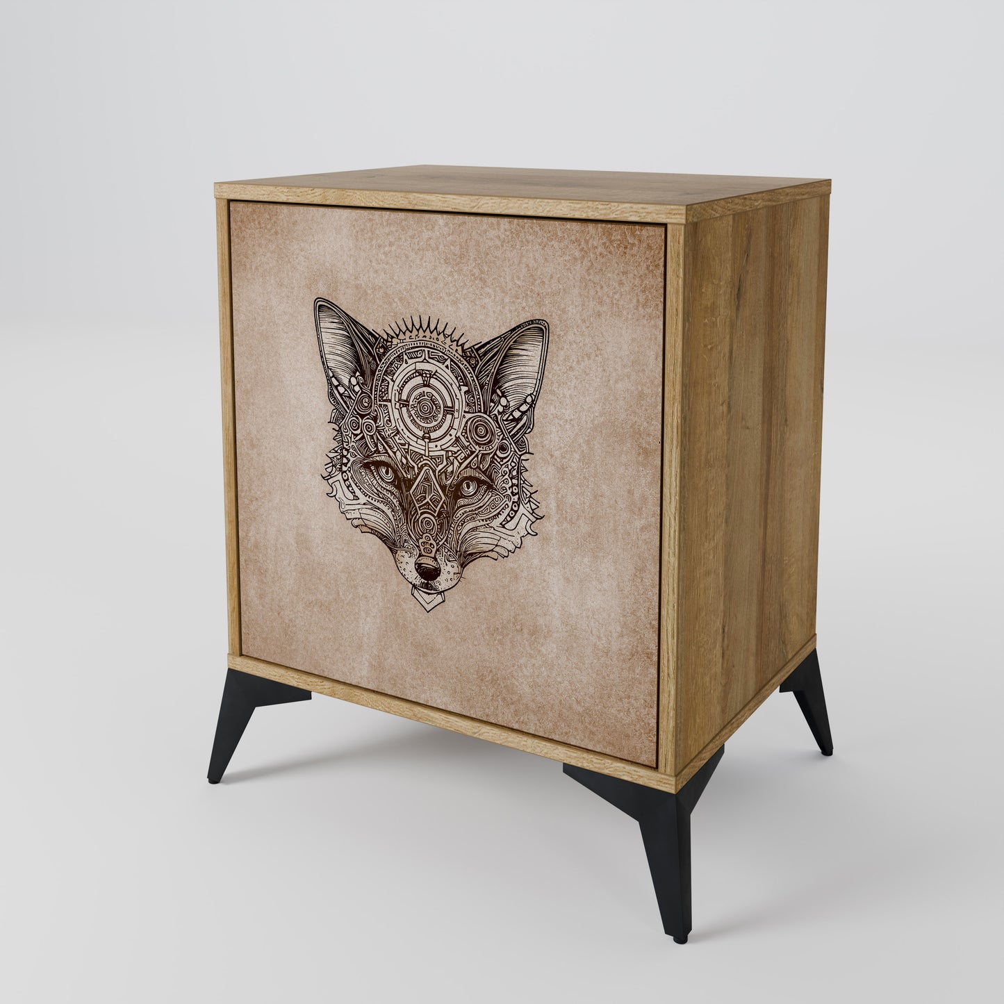 STEAMPUNK CLAN Madia a 1 anta effetto rovere