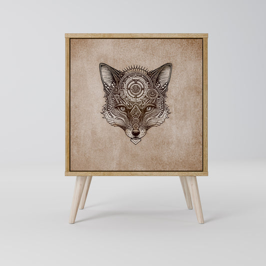 STEAMPUNK CLAN Madia a 1 anta effetto rovere