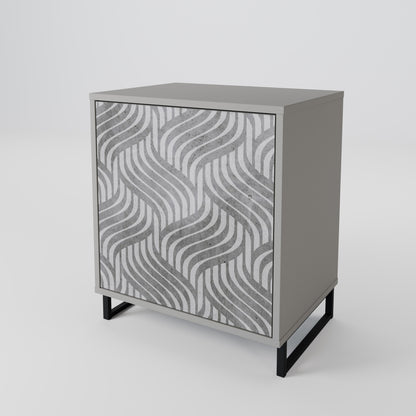 CONCRETE MOVEMENT 1-Door Sideboard in Grey Finish