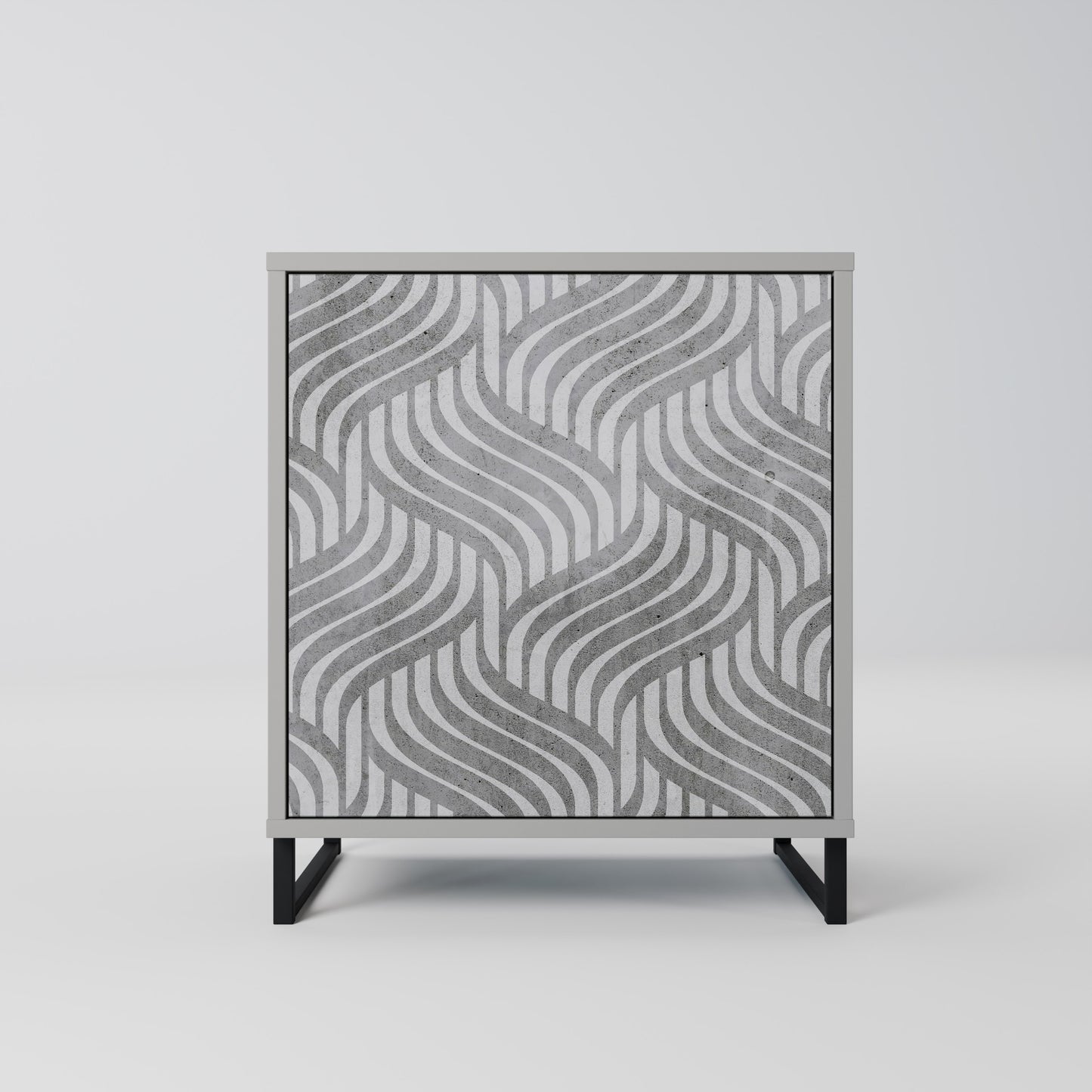 CONCRETE MOVEMENT 1-Door Sideboard in Grey Finish