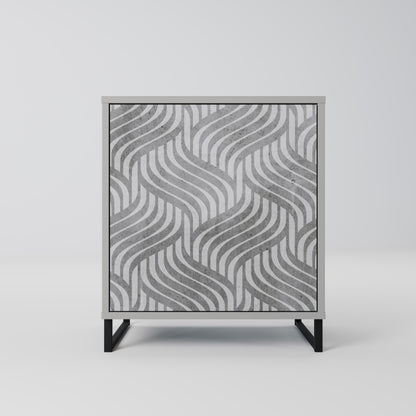 CONCRETE MOVEMENT 1-Door Sideboard in Grey Finish