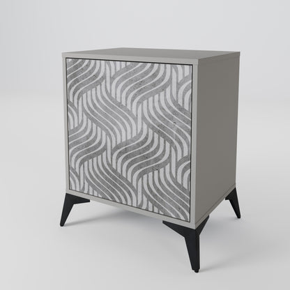 CONCRETE MOVEMENT 1-Door Sideboard in Grey Finish