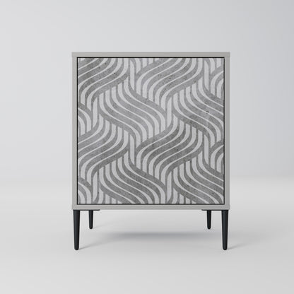 CONCRETE MOVEMENT 1-Door Sideboard in Grey Finish