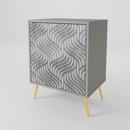 CONCRETE MOVEMENT 1-Door Sideboard in Grey Finish