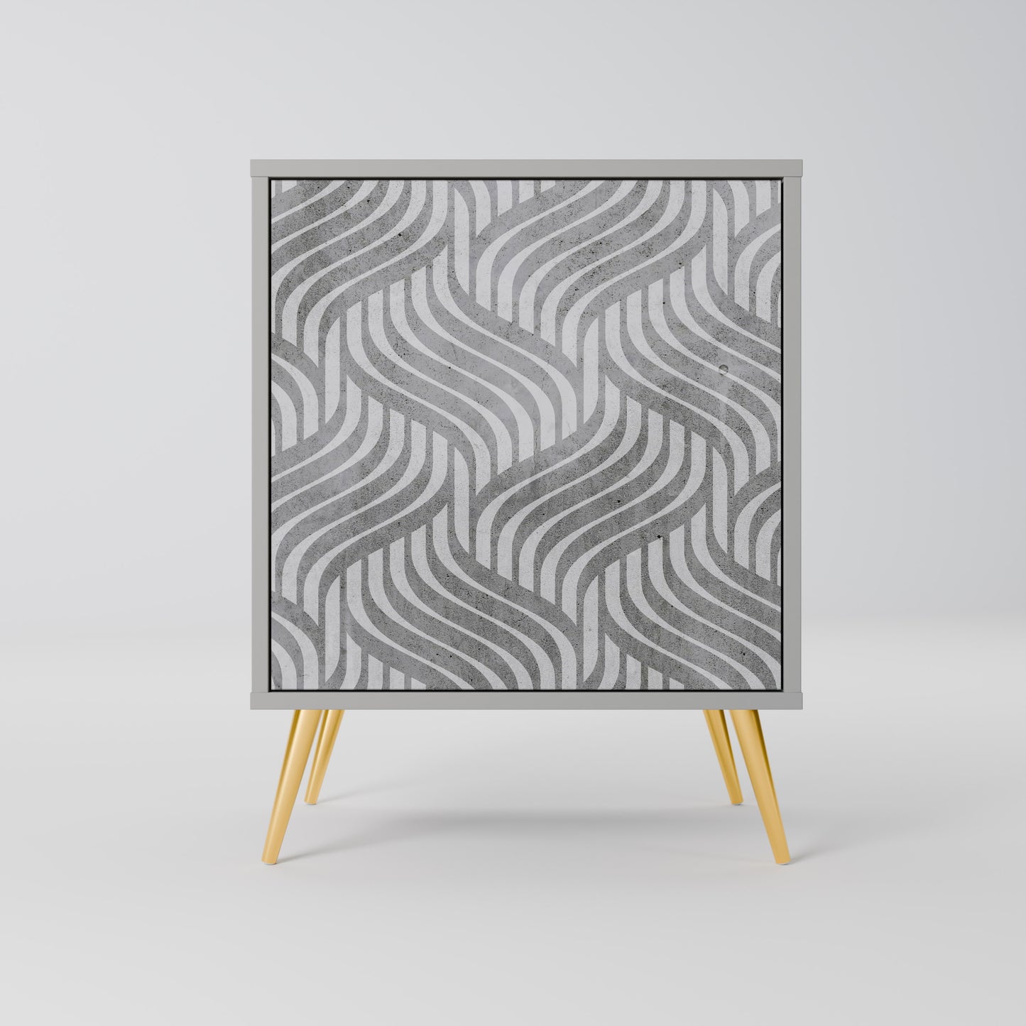 CONCRETE MOVEMENT 1-Door Sideboard in Grey Finish