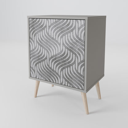 CONCRETE MOVEMENT 1-Door Sideboard in Grey Finish