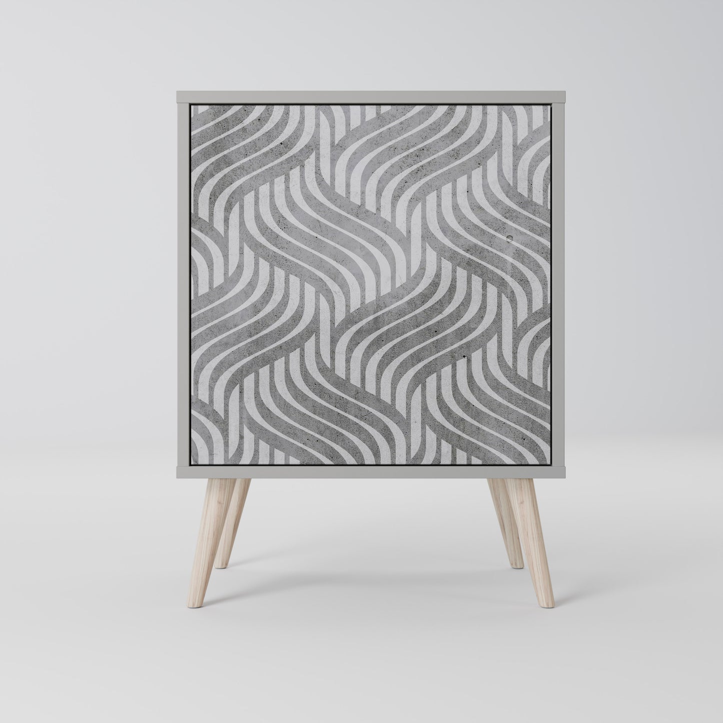 CONCRETE MOVEMENT 1-Door Sideboard in Grey Finish