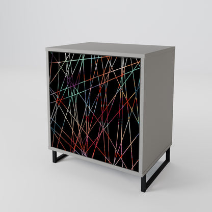 LUMINOUS SNARE 1-Door Sideboard in Grey Finish