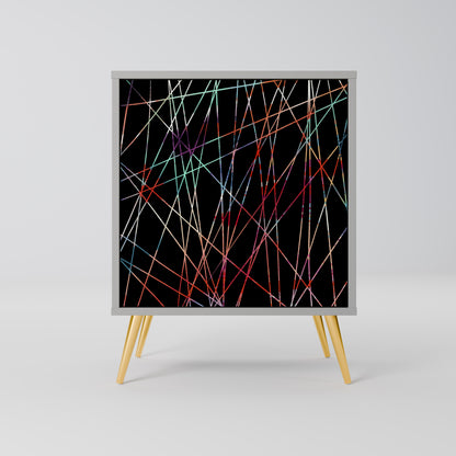 LUMINOUS SNARE 1-Door Sideboard in Grey Finish