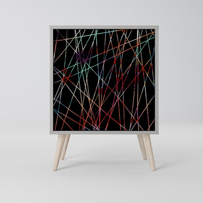 LUMINOUS SNARE 1-Door Sideboard in Grey Finish