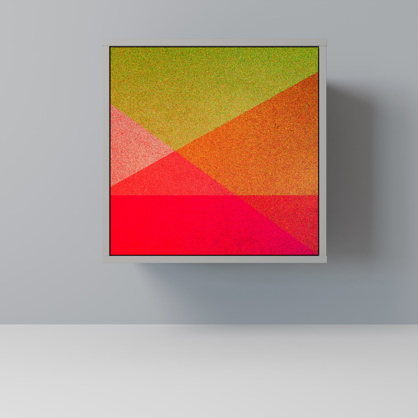 VIVID GEOMETRY 1-Door Sideboard in Grey Finish