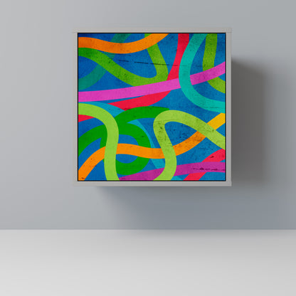 STREAMER TANGLE 1-Door Sideboard in Grey Finish