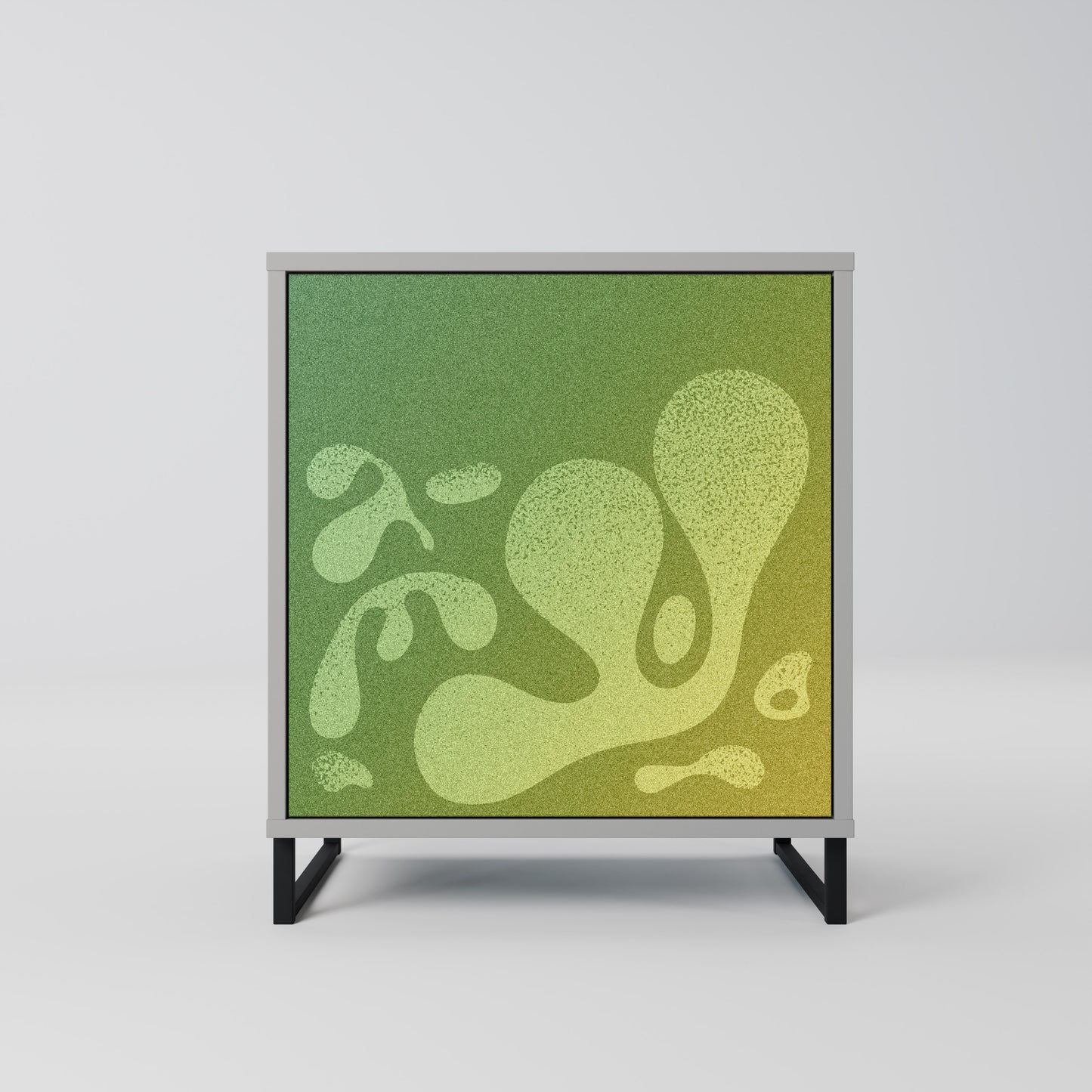 Credenza IRREGULAR BLUE a 1 anta con finitura grigia