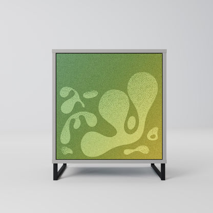 Credenza IRREGULAR BLUE a 1 anta con finitura grigia