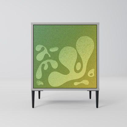 Credenza IRREGULAR BLUE a 1 anta con finitura grigia