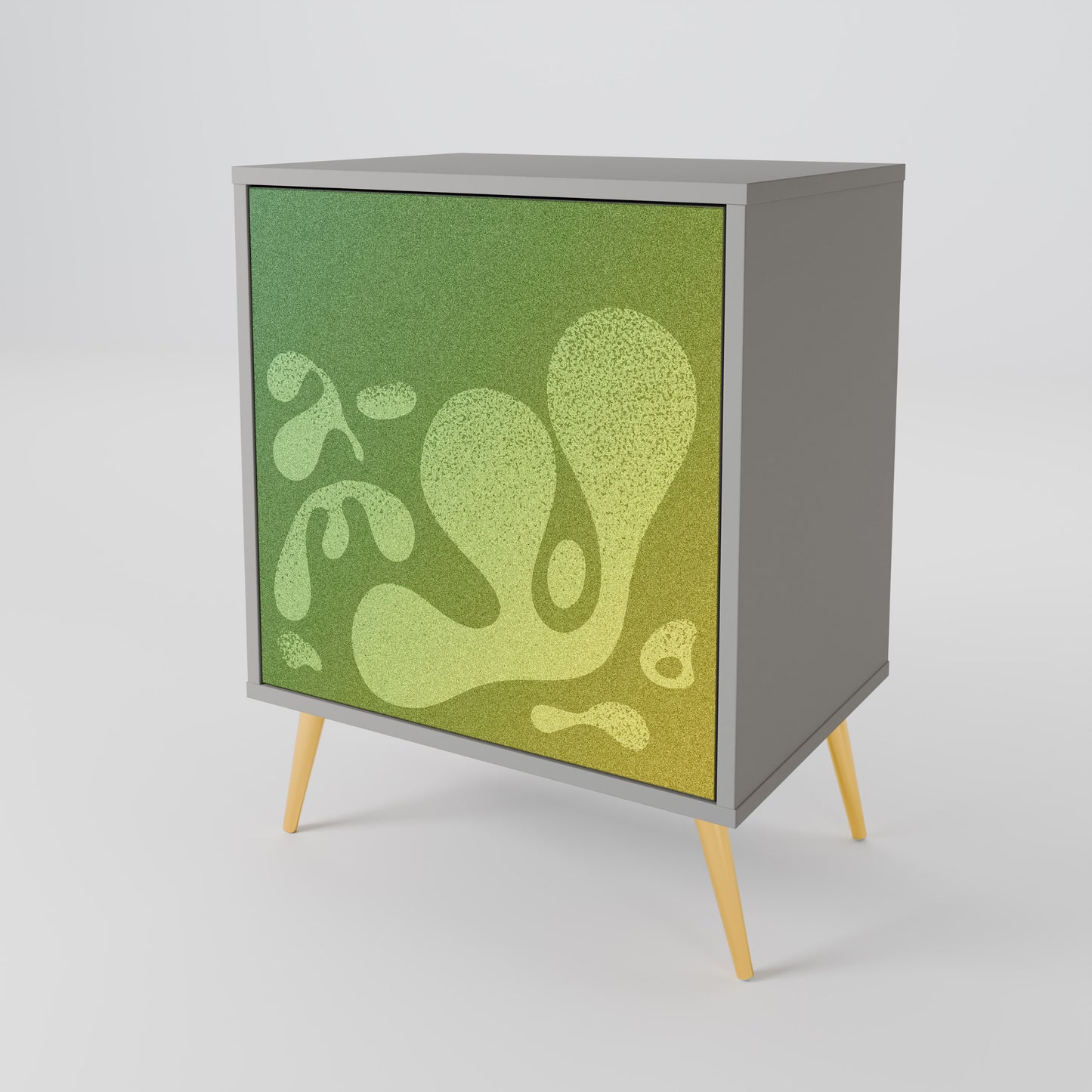 Credenza IRREGULAR BLUE a 1 anta con finitura grigia