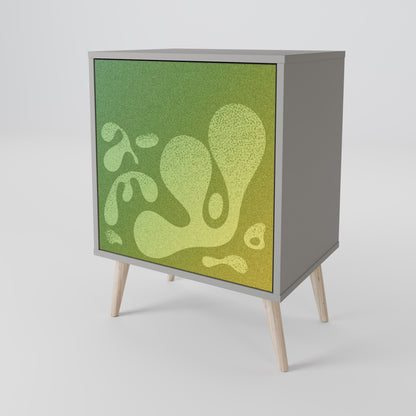 Credenza IRREGULAR BLUE a 1 anta con finitura grigia