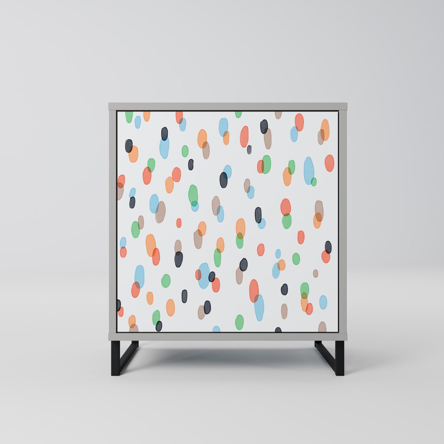 Credenza ENERGETIC SPOT a 1 anta con finitura grigia