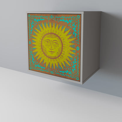 Credenza SUNSHINE EULOGY a 1 anta con finitura grigia