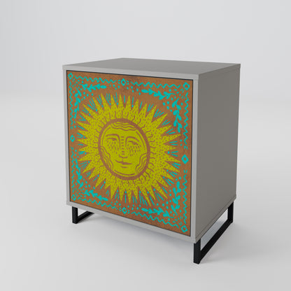 Credenza SUNSHINE EULOGY a 1 anta con finitura grigia