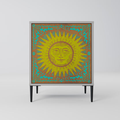 Credenza SUNSHINE EULOGY a 1 anta con finitura grigia