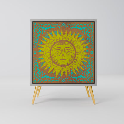 Credenza SUNSHINE EULOGY a 1 anta con finitura grigia