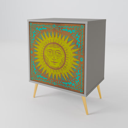 Credenza SUNSHINE EULOGY a 1 anta con finitura grigia