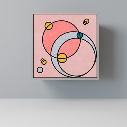 Credenza GOSSAMER ECHOES a 1 anta con finitura grigia