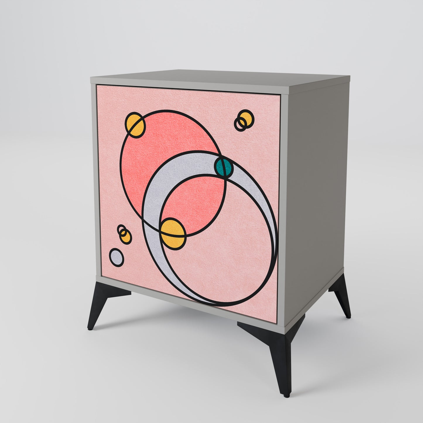 Credenza GOSSAMER ECHOES a 1 anta con finitura grigia