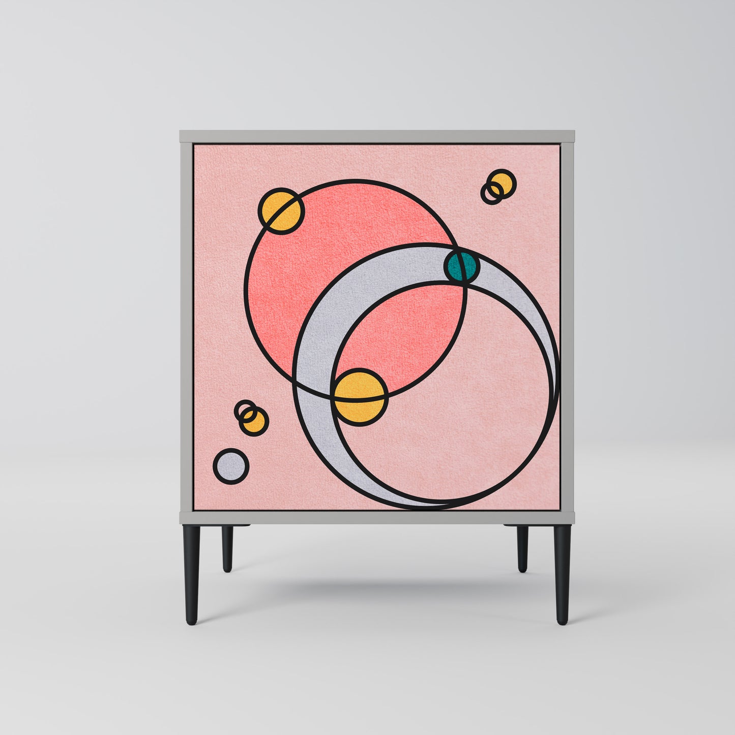 Credenza GOSSAMER ECHOES a 1 anta con finitura grigia