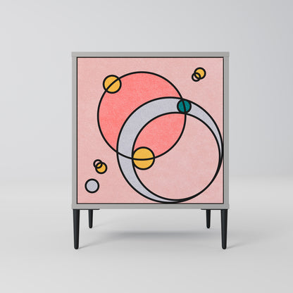 Credenza GOSSAMER ECHOES a 1 anta con finitura grigia