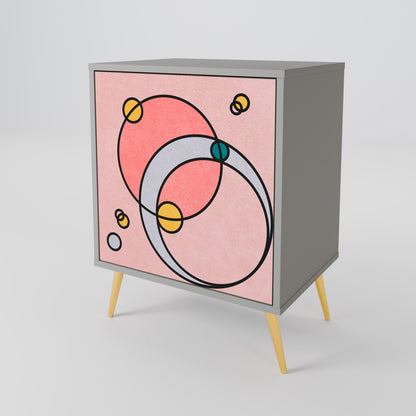 Credenza GOSSAMER ECHOES a 1 anta con finitura grigia