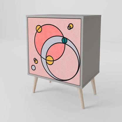 Credenza GOSSAMER ECHOES a 1 anta con finitura grigia